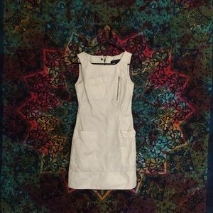 White Jean Mini Dress